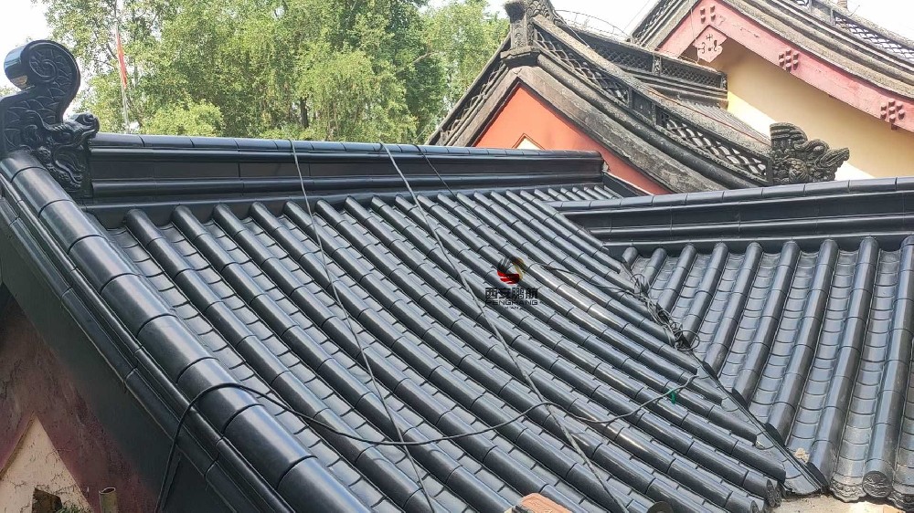 江蘇寺廟仿古鋁合金瓦屋面改造