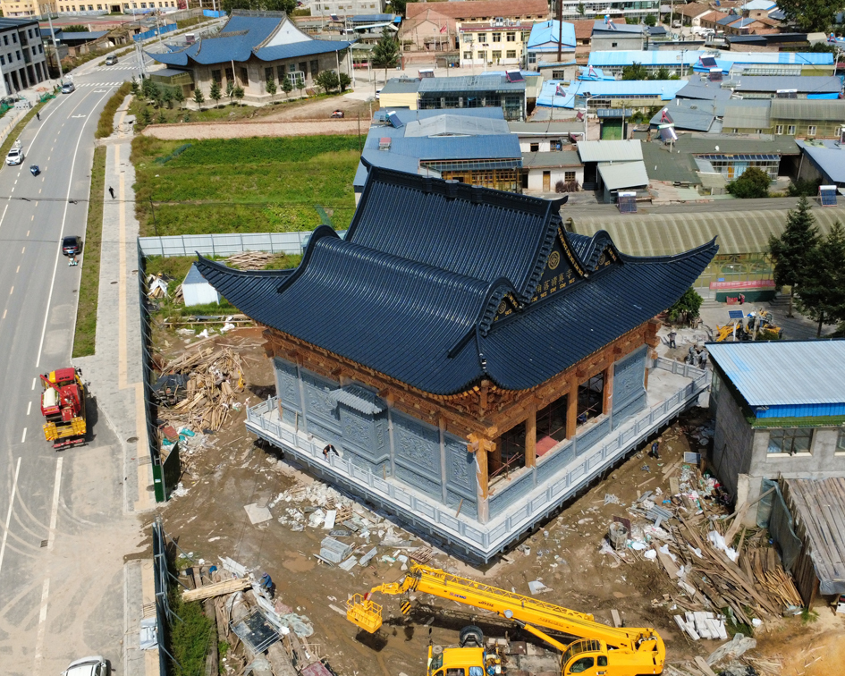 化隆縣角落清真寺仿古金屬瓦屋面改造